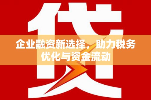 花莲企业融资新选择，助力税务优化与资金流动