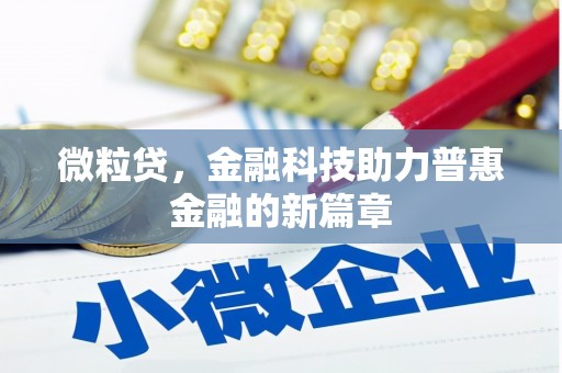 花莲微粒贷，金融科技助力普惠金融的新篇章