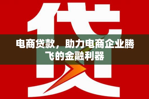 花莲电商贷款，助力电商企业腾飞的金融利器