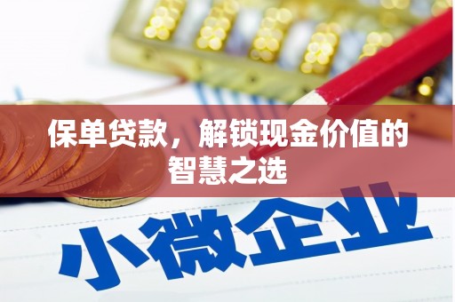 花莲保单贷款，解锁现金价值的智慧之选
