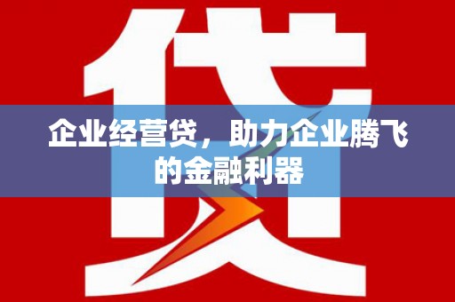 花莲企业经营贷，助力企业腾飞的金融利器