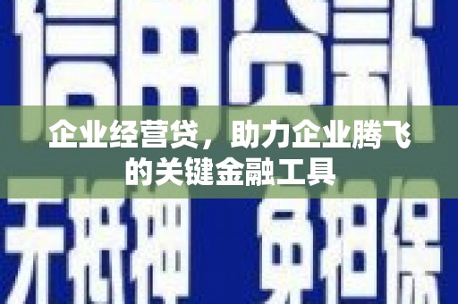 花莲企业经营贷，助力企业腾飞的关键金融工具