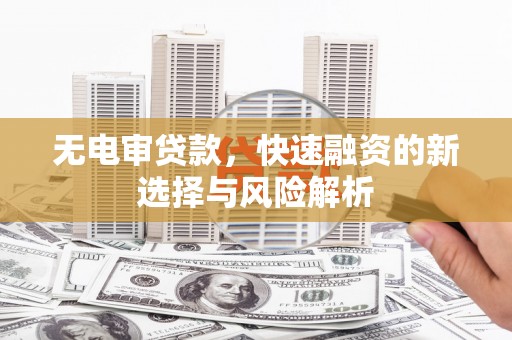 花莲无电审贷款，快速融资的新选择与风险解析