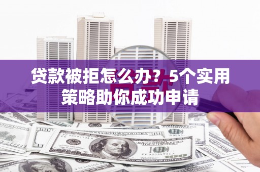 花莲贷款被拒怎么办？5个实用策略助你成功申请