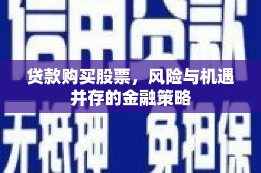 花莲贷款购买股票，风险与机遇并存的金融策略