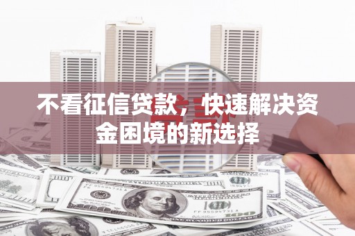 花莲不看征信贷款，快速解决资金困境的新选择