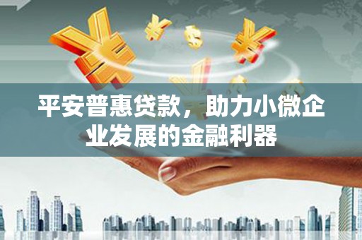 花莲平安普惠贷款，助力小微企业发展的金融利器