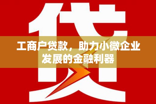 花莲工商户贷款，助力小微企业发展的金融利器