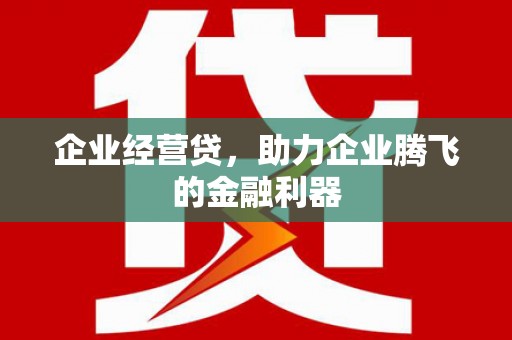 花莲企业经营贷，助力企业腾飞的金融利器