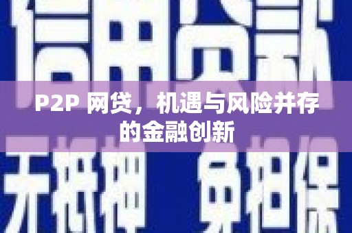 花莲P2P 网贷，机遇与风险并存的金融创新