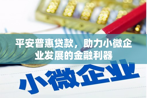 花莲平安普惠贷款，助力小微企业发展的金融利器