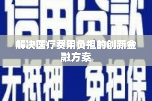 花莲解决医疗费用负担的创新金融方案