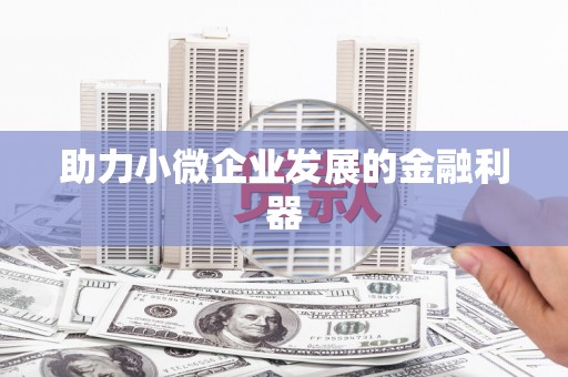 花莲助力小微企业发展的金融利器