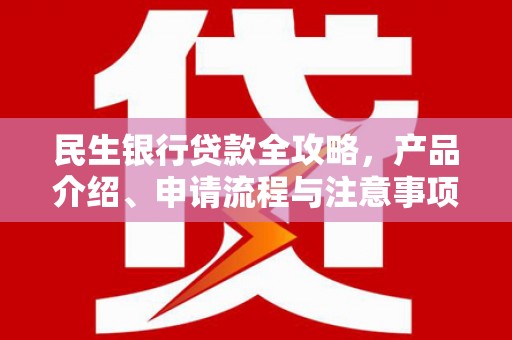 花莲民生银行贷款全攻略，产品介绍、申请流程与注意事项